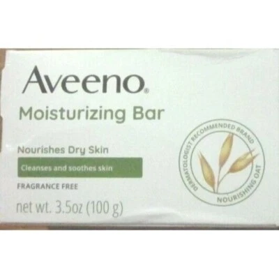 2 Pack Aveeno Moisturizing Bar Soap w Nourishing Oat Fragrance Free 3.5 oz - Image 1 of 3