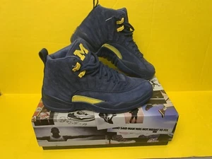 Pre Owned Air Jordan 12 Retro Michigan BQ3180 407 Men Size 9 - Picture 1 of 5