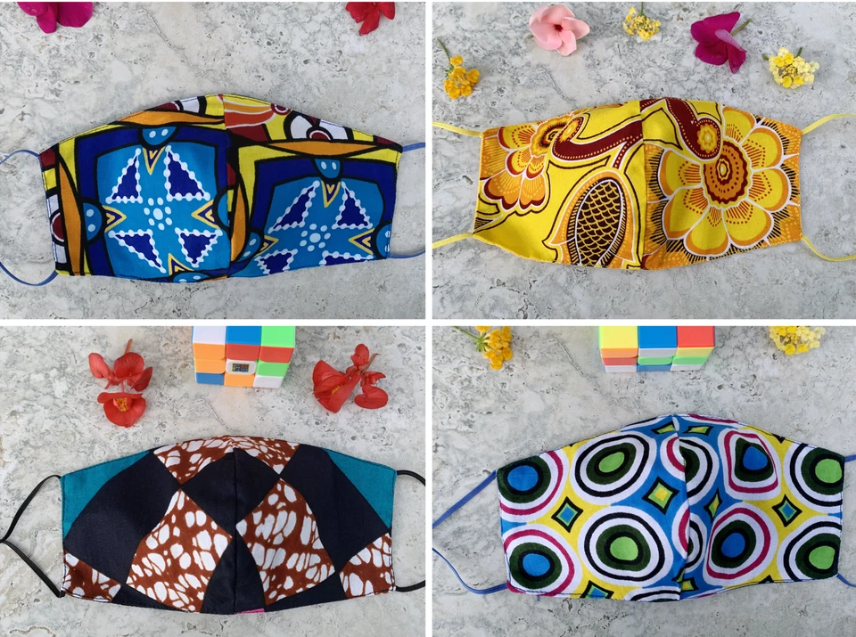 Women's Face Masks, Circles, Floral, Diamonds, Triangles, Washable, Reusable, US - Image 1 of 1