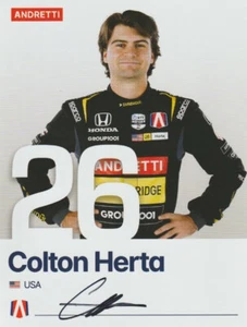 Tarjeta de héroe Honda Indy Car "segunda versión" Gainbridge firmada por Colton Herta 2025 - Imagen 1 de 2