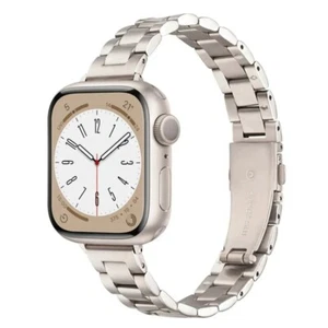 Slim Stainless Steel for Apple Watch Band Series 10 9 8 7 6 5 4 Metal Bracelet - Picture 1 of 15