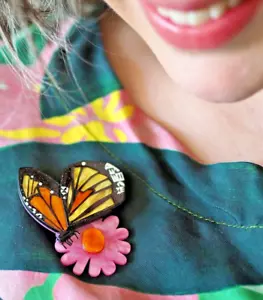 ERSTWILDER A BUTTERFLY NAMED FLUTTER. CLARE YOUNGS BROOCH - NEW IN BOX. - Picture 1 of 2