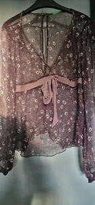 sheer floral top - Picture 1 of 3