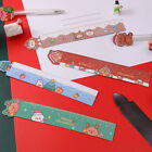  3 PCS Bamboo Child Bookmarker Rulers Cartoon Christmas Straight Theme Markers