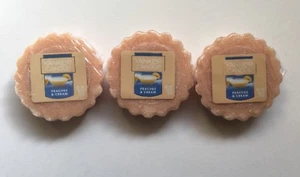 Yankee Candle PEACHES & CREAM TARTS WAX MELTS X 3 HTF RETIRED SCENT - Picture 1 of 1