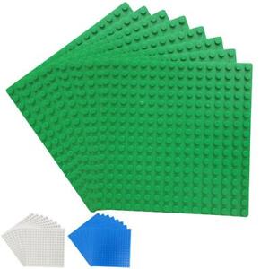 8er Platten Set 13cm x 13cm / 16x16 Pins; Große Grund- Bauplatte für Lego, Sluba