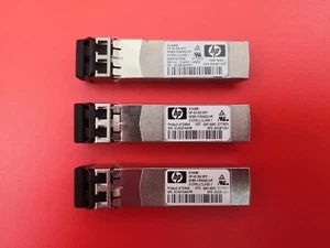 LOT OF 3 A7446B HP 4G SW SFP AFBR-57R6AEZ-HP ORIGINAL HP OPTICAL TRANSCEIVER - Picture 1 of 3