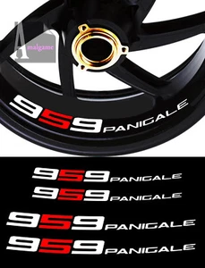 4 X STICKER LISERET JANTE LOGO POUR DUCATI 959 PANIGALE MOTO STICKERS - Imagen 1 de 1