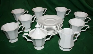 Independence Ironstone Japan - 8 Cups & Saucers, Cream & Sugar (19 pcs) - Picture 1 of 9