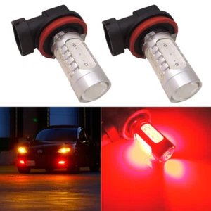 2 Brilliant Red H11 H8 LED Fog Light Bulbs Car Truck Driving Lamp Conversion Kit - Picture 1 of 9