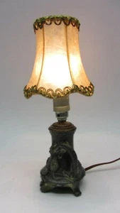 Zinn Lampe Vasenlampe Blumenmotiv Drache Vogel Art Déco ' - Picture 1 of 9