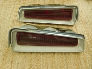 1967 Dodge Polara Tail Lights Silver Trim MoPaR Pair Factory OEM Tail Light Lamp - Picture 1 of 12