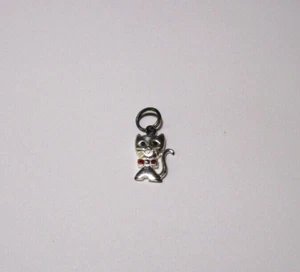 Sterling Silver & Enamel Cat Charm - Picture 1 of 2