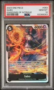OP04-083 One Piece TCG CCG  SABO Kingdoms of Intrigue Foil PSA 10 English - Picture 1 of 4