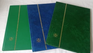 3 x LIGHTHOUSE A4 SIZE STAMP STOCKBOOKS, 8 WHITE PAGES L4/8, VGC - Picture 1 of 8