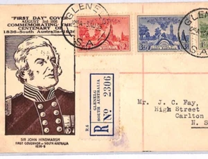 AUSTRALIA 1936 FDC Relevant GLENELG SA CDS Hindmarsh ILLUSTRATED First Day YM36 - Picture 1 of 11