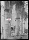 Abbey Of Jumièges, Plate Glass Photo Antique, Negative Black And White