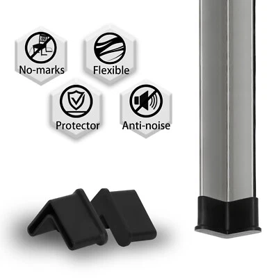 Flyshop 30mm x 30mm PVC L Shape Angle Iron End Cap Shelving Feet Floor Protector - Image 1 of 4