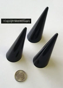 Jewelry displays 3 stacking Finger ring displays black plastic ring stands JD063 - Picture 1 of 5