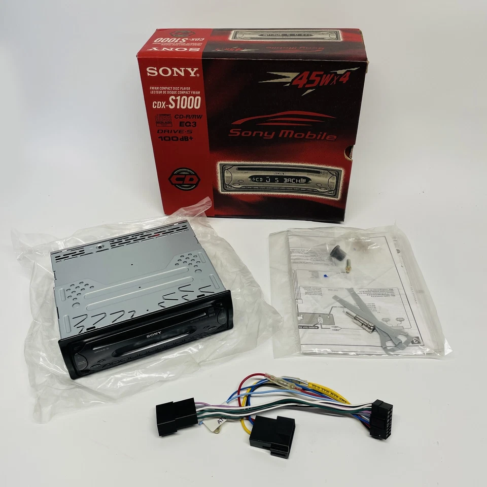 Sony CDX-S1000 FM/AM CD Player EQ3 45W x4 Car Stereo Compact Disc Player - Image 1 of 4