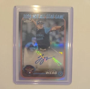 2024 TOPPS CHROME UPDATE SERIES ALL STAR GAME AUTO LOGAN WEBB ASGA-LW GIANTS - Imagen 1 de 2