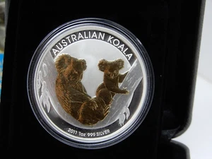 2011 Australian Koala 1oz Gilded Silver Proof Coin 1 Dollar Box w/COA #3258 - Picture 1 of 7