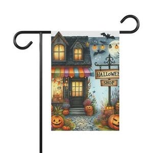 Garden Flag, Halloween Fall Decor, Pumpkin House Banner, Seasonal pumpkins bats - Picture 1 of 5
