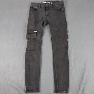 Hot Topic HT Mens Jeans Black Sz 30x32 Denim Stinger Skinny Stretch Rocker Goth - Picture 1 of 10