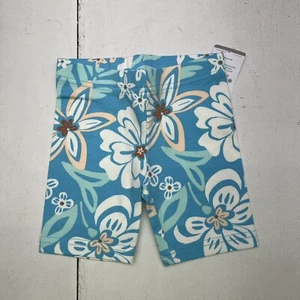 Carters Blue Floral Biker Shorts Girls Size 2T NEW - Picture 1 of 6