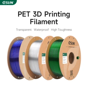 eSUN PET Filament Wasserdicht Hohe Zähigkeit Transparent 1,75mm für 3D Drucker - Bild 1 von 14