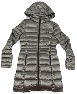 Andrew Marc Premium Down Packable Quilted Gray Hooded Full Zip Puffer Jacket XS - Picture 1 of 8