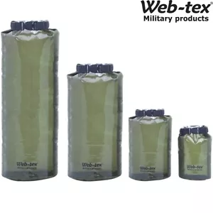 WEB-TEX SACCO ASCIUTTO ULTRA LEGGERO IMPERMEABILE ZAINO FODERA DRYBAG ESERCITO ESCURSIONISMO - Foto 1 di 3
