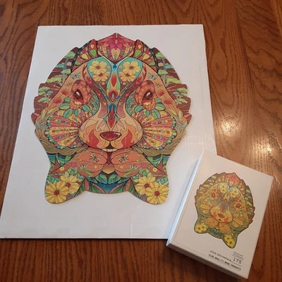 Rompecabezas de madera con 18 piezas de rompecabezas de corte en forma de animales CABEZA DE LEÓN 175 piezas Foto 1 de 4