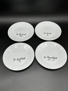 4 Corelle Gefühle 6,75" Vorspeisen Teller Sei dankbar, freundlich, gesegnet, dankbar - Bild 1 von 3
