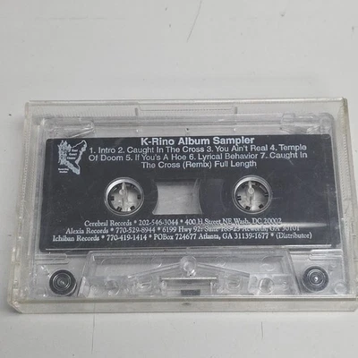K-Rino "K-Rino" Album Sampler CASSETTE TAPE RARE HOUSTON TEXAS RAP 1998 Hear! - Image 1 of 3