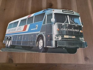 ๐ฅ RARE Vintage Greyhound Bus Co. MC7 VistaCruiser Counter Display Sign - Picture 1 of 10