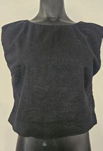 Top donna Abercrombie Fitch Xs lino cotone nero - Foto 1 di 4