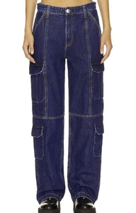 Women's Rag & Bone Dark Demim Cailyn Cargo Pant Jeans Size 28 - Picture 1 of 5