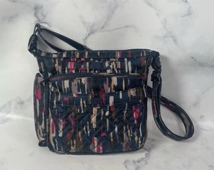 LUG Crossbody Flutter Riverwalk Navy Blue Multi Color Purse - Picture 1 of 9