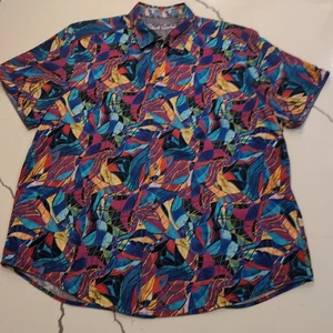 Robert Graham Billings Crazy Multicolor Short Sleeve Colorful Shirt Size 3XL - Picture 1 of 18