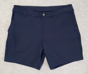 Lululemon Men’s Commission Classic 8” Inseam Navy Blue Shorts Size 36 Zip Pocket - Picture 1 of 8