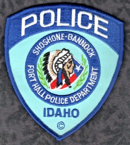 Fort Hall Idaho Police Shoulder Patch = Shoshone-Bannock - Indian Chief Design - Picture 1 of 2