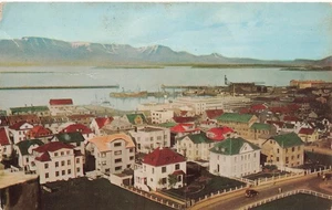 REYKJAVIK ISLANDA VISTA UCCELLINO AL PORTO 1952 CARTOLINA D'EPOCA 111425 U - Foto 1 di 2