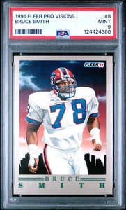 PSA 9 MINT 1991 FLEER PRO VISIONS BRUCE SMITH #8 BILLS 24380 B292 - Bild 1 von 2