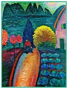 El arbusto amarillo de Marianne Von Werefkin patrón de punto de cruz contado - Imagen 1 de 10
