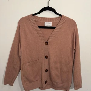 Pink Zara Cardigan Girls Size L (13-14) - Picture 1 of 4