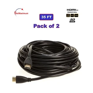 2-Pack 35FT High Speed HDMI Cable 1080P 60Hz HDTV Blu-ray DVD 3D PS5 Xbox Cord - Picture 1 of 4