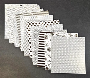 Mixed Lot White Cardstock Paper with Gold Foil 12 Designs 6x6" 31 Sheets - Picture 1 of 2