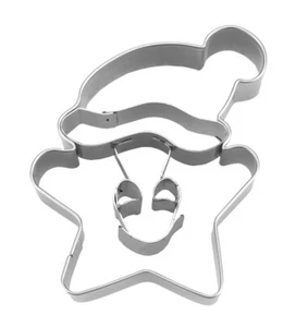 Städter Ausstecher Stern mit Mütze – Edelstahl Keks Prägeform Weihnachten 6 cm - Bild 1 von 3