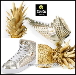 ZUMBA STREET BOSS Zapatos de caña alta Entrenadores Impact Max Zumba's Top Line! ORO SUAVE - Imagen 1 de 5